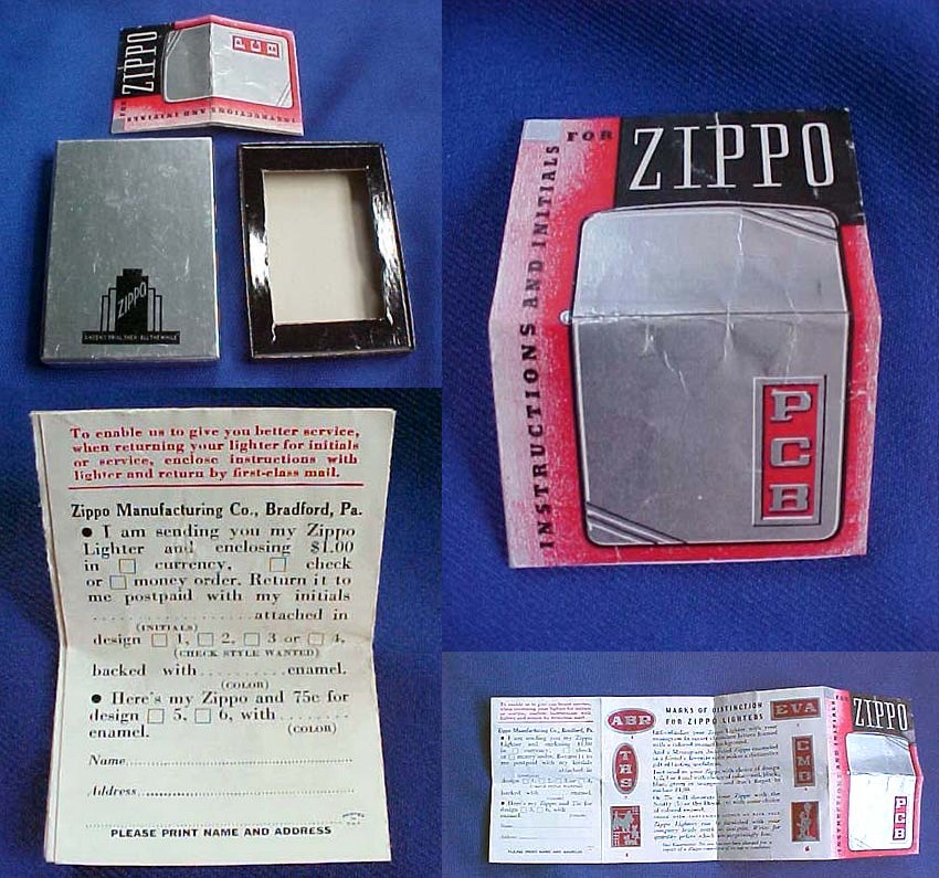 Коробка из-под зажигалки Zippo 30-х годов