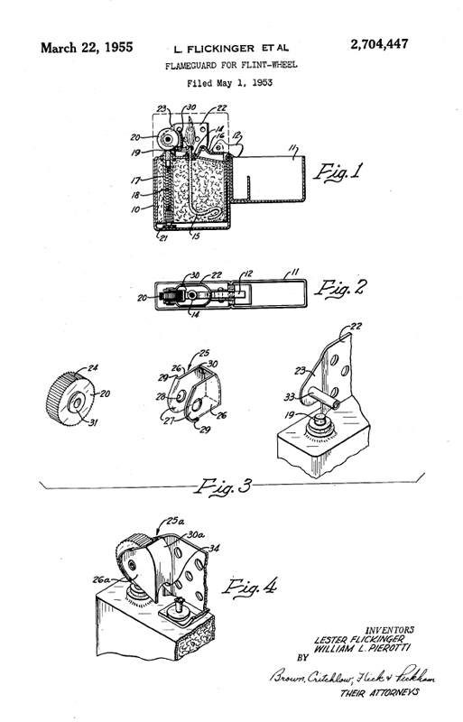 Zippo Cobra Head Wheel Guard Patent