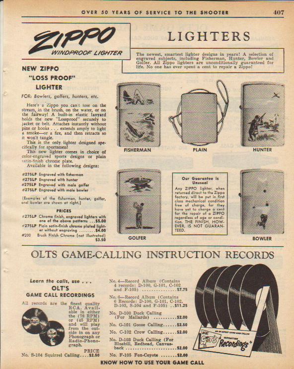 Реклама Zippo Loss Proof в журналах
