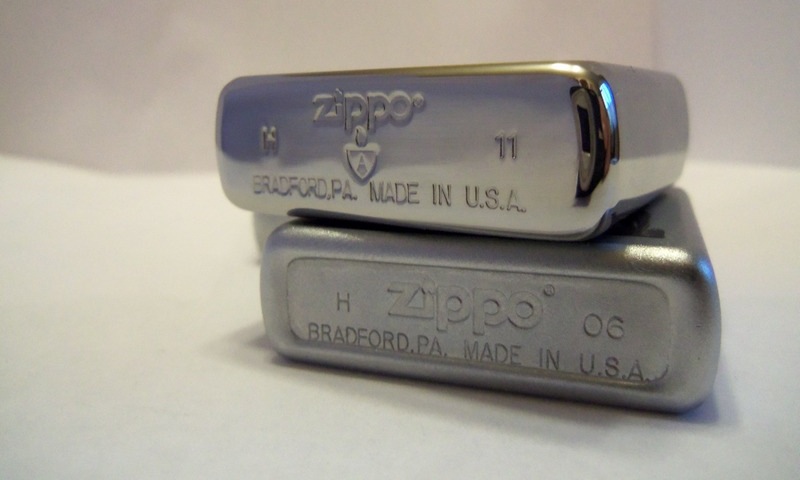 Zippo Armor and Pure stamps