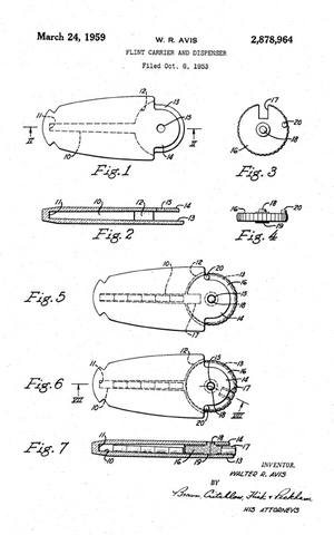 Zippo flint dispenser patent